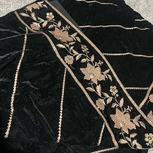 Embroidered Velvet Shawl